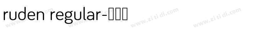 ruden regular字体转换